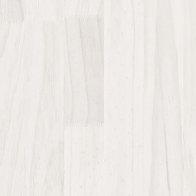 vidaXL Cadre de lit Blanc Bois massif 150x200 cm Très grand