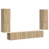 vidaXL Ensemble meuble TV 4 pc Ch&ecirc;ne Sonoma Bois d'ing&eacute;nierie