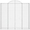 vidaXL Paniers &agrave; gabions arqu&eacute;s 7 pcs 200x50x180/200 cm Fer galvanis&eacute;