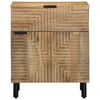 vidaXL Table de chevet marron 50x33x60 cm bois de manguier massif