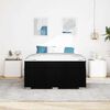 vidaXL Cadre de lit avec matelas Noir 140 x 200 cm tissu
