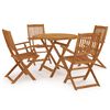 vidaXL Ensemble &agrave; manger d'ext&eacute;rieur pliable 5pcs Bois d'acacia solide