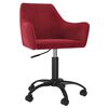 vidaXL Chaises &agrave; manger pivotantes lot de 4 Rouge bordeaux Velours