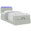 vidaXL Cadre de lit ottoman avec matelas gris clair 80x200 cm velours