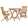 vidaXL Ensemble de salle &agrave; manger pour jardin 3 pc Marron