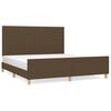 vidaXL Cadre de lit sans matelas marron fonc&eacute; 160x200 cm tissu