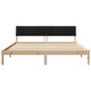vidaXL Cadre de lit Marron et noir 180 x 200 cm Bois massif en pin