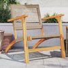 vidaXL Chaises de jardin lot de 2 beige résine tressée bois d’acacia