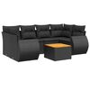 vidaXL Salon de jardin 7 pcs avec coussins noir r&eacute;sine tress&eacute;e