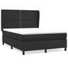vidaXL Sommier &agrave; lattes de lit avec matelas Noir 140x190 cm Similicuir