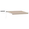 vidaXL Auvent r&eacute;tractable &eacute;lectrique Beige et blanc 3 x 2,5 m