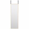 vidaXL Miroir de porte Dor&eacute; 30x100 cm Verre et aluminium