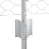 vidaXL Cl&ocirc;ture avec poteau Argent&eacute; 0,6 x 25 m Acier