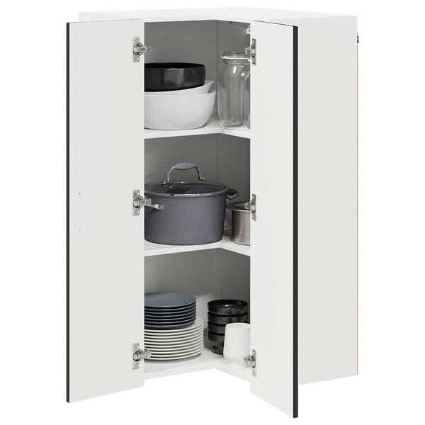 vidaXL Armoire de cuisine Lucca Noir 57 x 57 x 100 cm