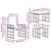 vidaXL Ensemble de meubles d'ext&eacute;rieur 5 pcs Blanc Naturel et Cr&egrave;me
