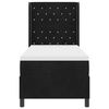 vidaXL Lit &agrave; ressorts avec matelas Noir 80 x 200 cm Velours