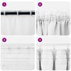 vidaXL Rideaux occultants avec anneaux 2 pcs Blanc lumineux