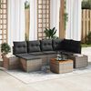 vidaXL Ensemble de canap&eacute; de jardin avec coussin 7 pcs Gris polyrotin