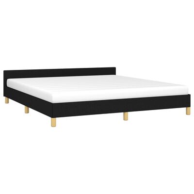 vidaXL Cadre de lit sans matelas noir 160x200 cm tissu