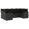 vidaXL Salon de jardin 6 pcs avec coussins noir r&eacute;sine tress&eacute;e