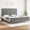 vidaXL Cadre de lit sans matelas gris fonc&eacute; 180x200 cm tissu