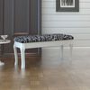 vidaXL Tabouret 2 places rembourr&eacute; pour coiffeuse Noir 110 cm