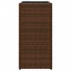 vidaXL Jardini&egrave;re marron 30x30x60 cm r&eacute;sine tress&eacute;e