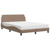 vidaXL Lit avec matelas Dover cappuccino 120x200 cm similicuir