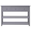 vidaXL Buffet Gris 108x30x76 cm Bois de Paulownia massif