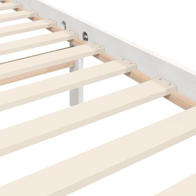 vidaXL Cadre de lit sans matelas blanc bois massif