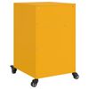 vidaXL Tables de chevet 2 pcs jaune moutarde 36x39x59 cm acier