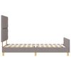 vidaXL Cadre de lit avec t&ecirc;te de lit Taupe 90 x 190 cm tissu