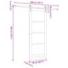 vidaXL Porte coulissante ORKDAL Blanc et Noir 78 x 202 cm Pin massif