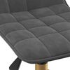 vidaXL Chaises pivotantes &agrave; manger lot de 2 gris fonc&eacute; velours