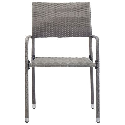 vidaXL Ensemble à manger de jardin 5pcs Résine tressée Anthracite gris