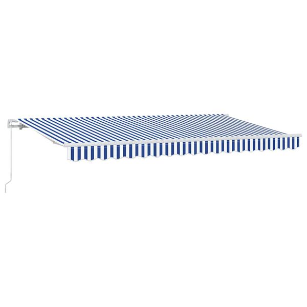 vidaXL Auvent R&eacute;tractable Bleu 400 x 200 cm tissu