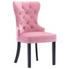 vidaXL Chaises &agrave; manger lot de 2 rose velours
