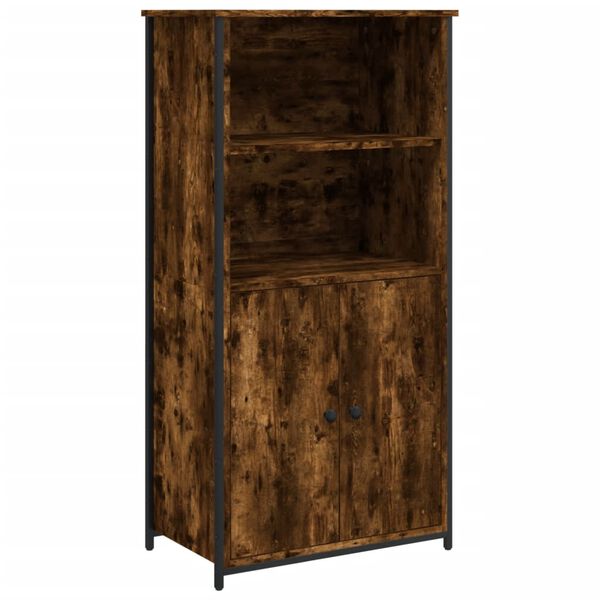 vidaXL Buffet haut ch&ecirc;ne fum&eacute; 62x36x121,5 cm bois d'ing&eacute;nierie
