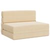 vidaXL Canap&eacute;-lit pliable Cr&egrave;me 70 x 72 x 60 cm Tissu