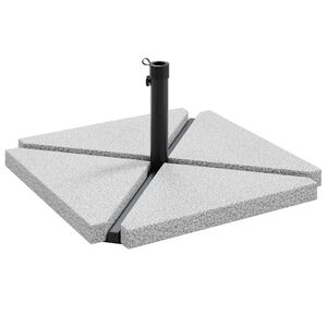 vidaXL Ensemble de bases de parasols de jardin 5 pcs granit et acier