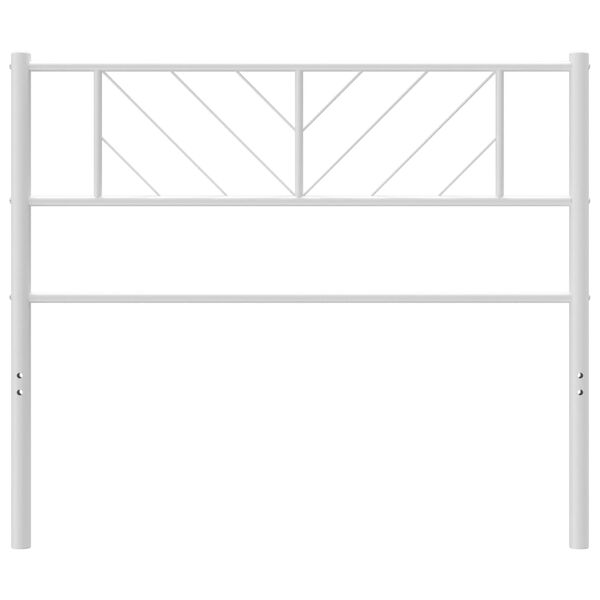 vidaXL T&ecirc;te de lit m&eacute;tal blanc 75 cm
