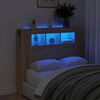 vidaXL T&ecirc;te de lit &agrave; LED ch&ecirc;ne sonoma 120x18,5x103,5cm bois ing&eacute;nierie