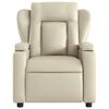 vidaXL Fauteuil inclinable Cr&egrave;me Similicuir