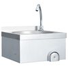 vidaXL Lavabo de lavage avec robinet et distributeur de savon Inox