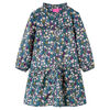 vidaXL Robe pour enfants &agrave; manches longues bleu fonc&eacute; 128