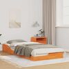 vidaXL Cadre de lit Brun cire 80 x 220 cm Pin massif