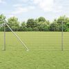vidaXL Cl&ocirc;ture avec poteau Argent&eacute; 1,2 x 25 m Acier