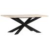 vidaXL Table &agrave; d&icirc;ner 180x90x76 cm Bois de manguier massif blanchi