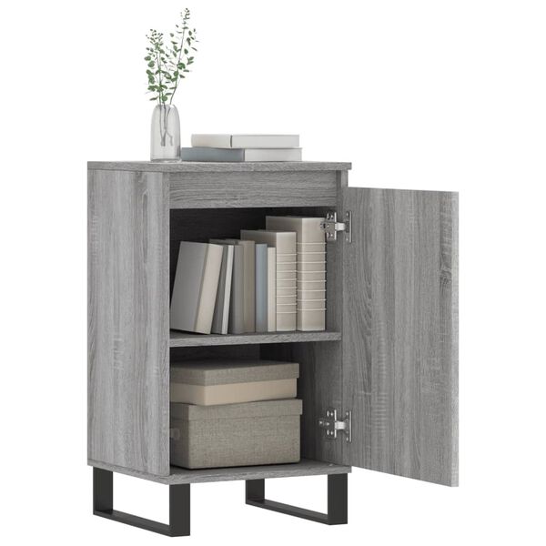 vidaXL Buffets 2 pcs sonoma gris 40x35x70 cm bois d'ing&eacute;nierie