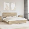 vidaXL Cadre de lit Ch&ecirc;ne Sonoma 200 x 200 cm Bois d'ing&eacute;nierie